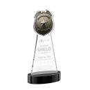 Police Badge Black on Alberton Base Unique Crystal Award