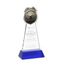 Police Badge Blue on Hartford Base Unique Crystal Award