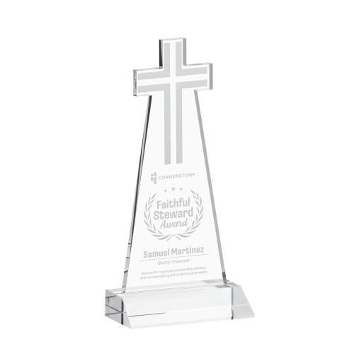 Awards and Trophies - Crystal Awards - Cross Clear Unique Crystal Award