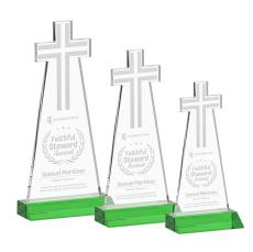 Cross Green Unique Crystal Award - Awards and Trophies