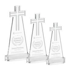 Cross Clear on Alberton Base Unique Crystal Award - Awards and Trophies