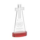 Cross Red on Alberton Base Unique Crystal Award