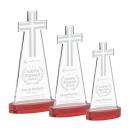 Cross Red on Alberton Base Unique Crystal Award