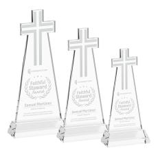 Cross Starfire on Hartford Base Unique Crystal Award - Crystal Awards