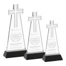 Cross Black on Hartford Base Unique Crystal Award