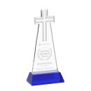 Cross Blue on Hartford Base Unique Crystal Award