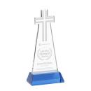 Cross Sky Blue on Hartford Base Unique Crystal Award
