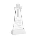 Cross White on Hartford Base Unique Crystal Award