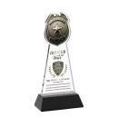 Police Badge Full Color Black on Hartford Base Unique Crystal Award