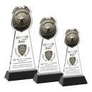 Police Badge Full Color Black on Hartford Base Unique Crystal Award