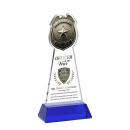 Police Badge Full Color Blue on Hartford Base Unique Crystal Award
