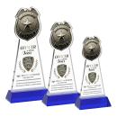 Police Badge Full Color Blue on Hartford Base Unique Crystal Award