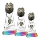 Police Badge Full Color Prismatic on Hartford Base Unique Crystal Award