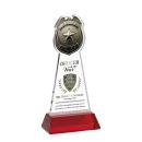Police Badge Full Color Red on Hartford Base Unique Crystal Award
