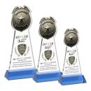 Police Badge Full Color Sky Blue on Hartford Base Unique Crystal Award