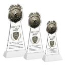 Police Badge Full Color White on Hartford Base Unique Crystal Award