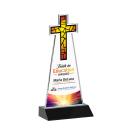 Cross Full Color Black Unique Crystal Award