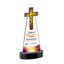 Cross Full Color Black on Alberton Base Unique Crystal Award