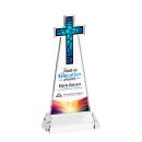 Cross Full Color Clear on Hartford Base Unique Crystal Award