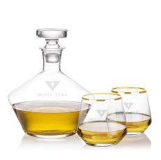 Tucson Decanter Set - Gold Rim - Gift Sets
