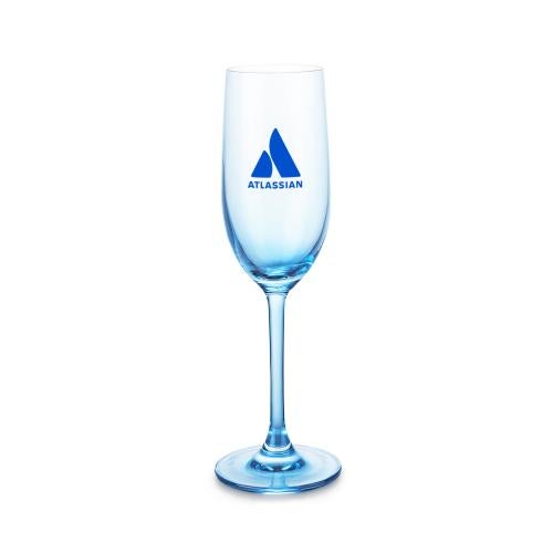 Corporate Gifts - Barware - Champagne Flutes - Soudan Blue Flute - Imprinted