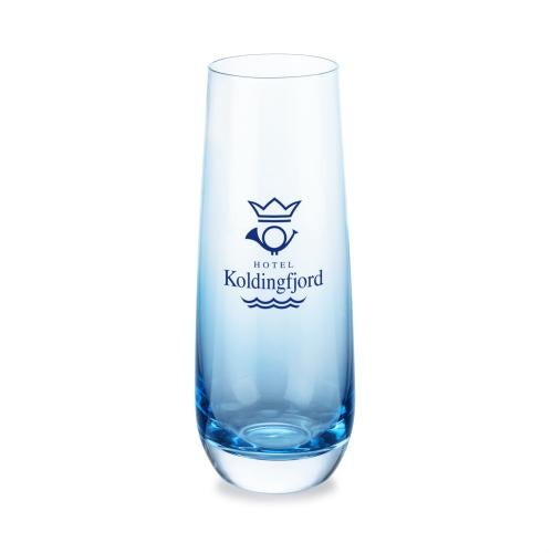 Corporate Gifts - Barware - Champagne Flutes - Soudan Blue Stemless Flute - Imprinted