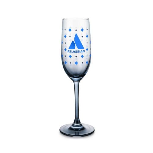 Corporate Gifts - Barware - Champagne Flutes - Soudan Smoke Flute - Full Color