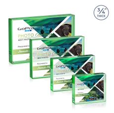 Verona Full Color Paperweight - Emerald - Full Color Imprint