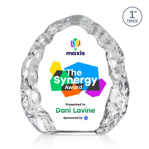Awards and Trophies - Crystal Awards - Naughton Full Color Iceberg Crystal Award