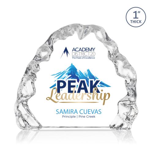 Awards and Trophies - Crystal Awards - Spence Full Color Iceberg Crystal Award