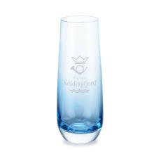 Soudan Stemless Flute Blue - Deep Etch - Corporate Gifts