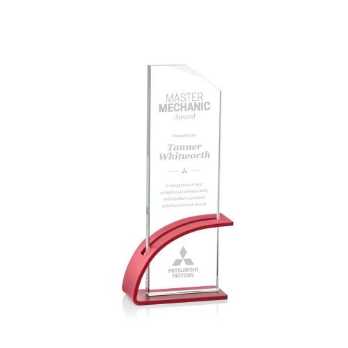 Awards and Trophies - Crystal Awards - Barton Red Crystal Award