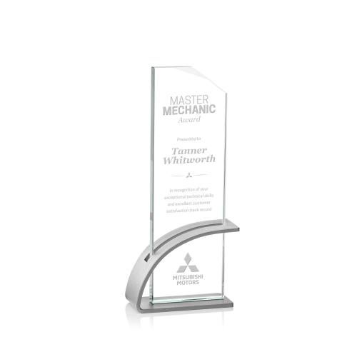 Awards and Trophies - Crystal Awards - Barton Silver Crystal Award