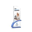 Barton Full Color Blue Crystal Award