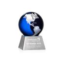 Ryegate Blue/Silver Globe Crystal Award