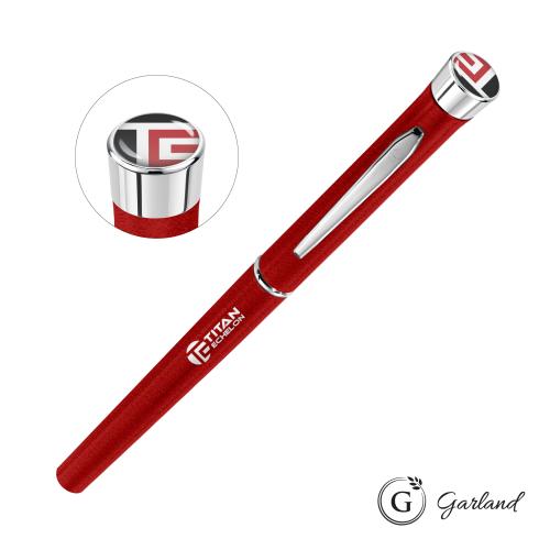 Promotional Products - Writing Instruments - Metal Pens - Garland&reg; Tactical Custom Textured Rollerball Pen - Chrome