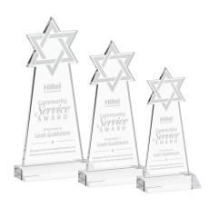 Star of David Clear Unique Crystal Award - Crystal Awards