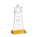 Star of David Amber Unique Crystal Award