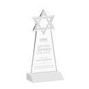 Star of David White Unique Crystal Award