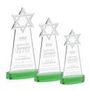Star of David Green on Alberton Base Unique Crystal Award