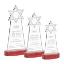 Star of David Red on Alberton Base Unique Crystal Award
