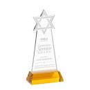 Star of David Amber on Hartford Base Unique Crystal Award