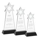 Star of David Black on Hartford Base Unique Crystal Award