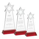 Star of David Red on Hartford Base Unique Crystal Award