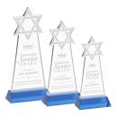 Star of David Sky Blue on Hartford Base Unique Crystal Award