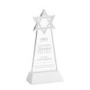 Star of David White on Hartford Base Unique Crystal Award