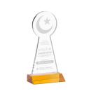 Crescent & Star Amber Unique Crystal Award