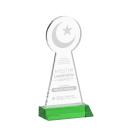 Crescent & Star Green Unique Crystal Award