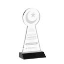 Crescent & Star Black Unique Crystal Award
