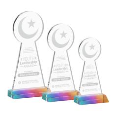 Crescent & Star Prismatic Unique Crystal Award - Crystal Awards